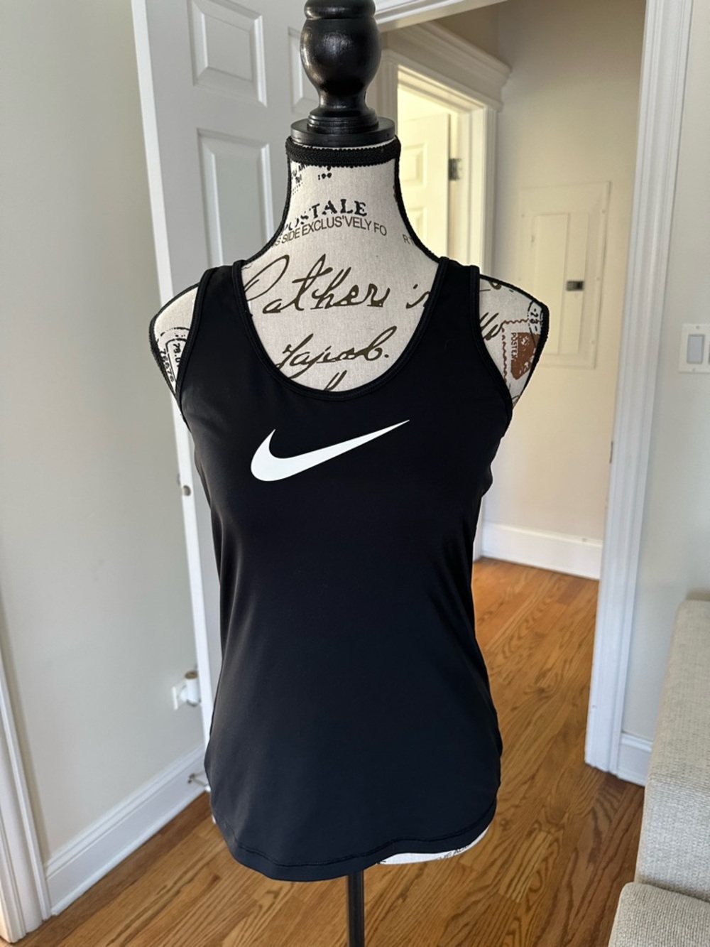 Nike Black Tank Top with White Swoosh